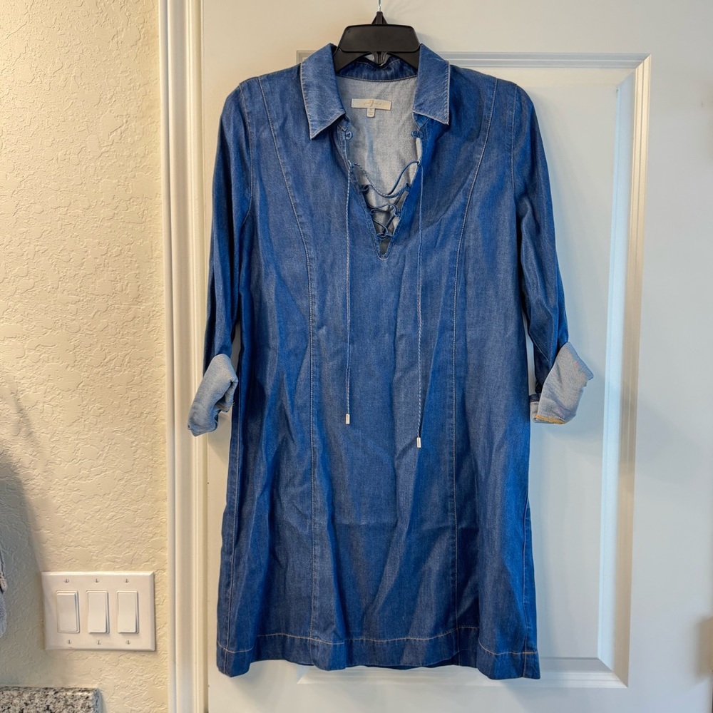 7 For All Mankind Denim Button-Up Dress